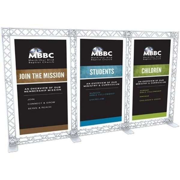 Crown Truss Triple Banner, 15 x 15 cm, white exhibition wall | Danish ...