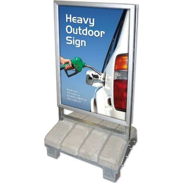 Robust Outdoor Concrete Sign with Aluminum, 70 x 100 cm - Remember Logo ...