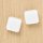 Strong glass magnets white square, 2-pack