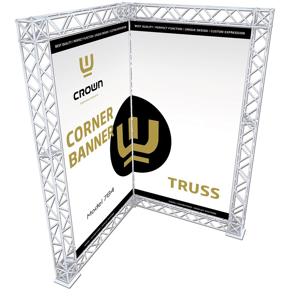Crown Truss 10 Corner Wall, White | Danish Sign Export