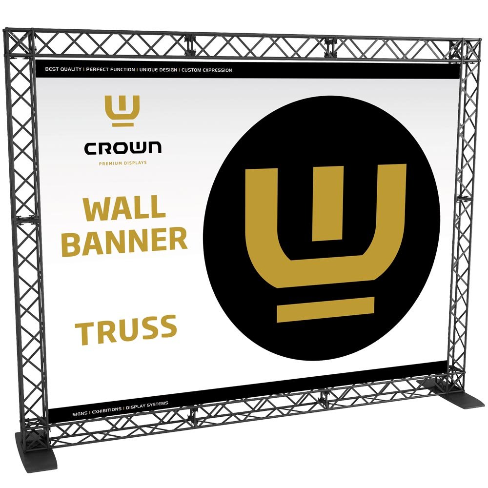 Crown Truss 10 banner wall - black | Displaylager.eu