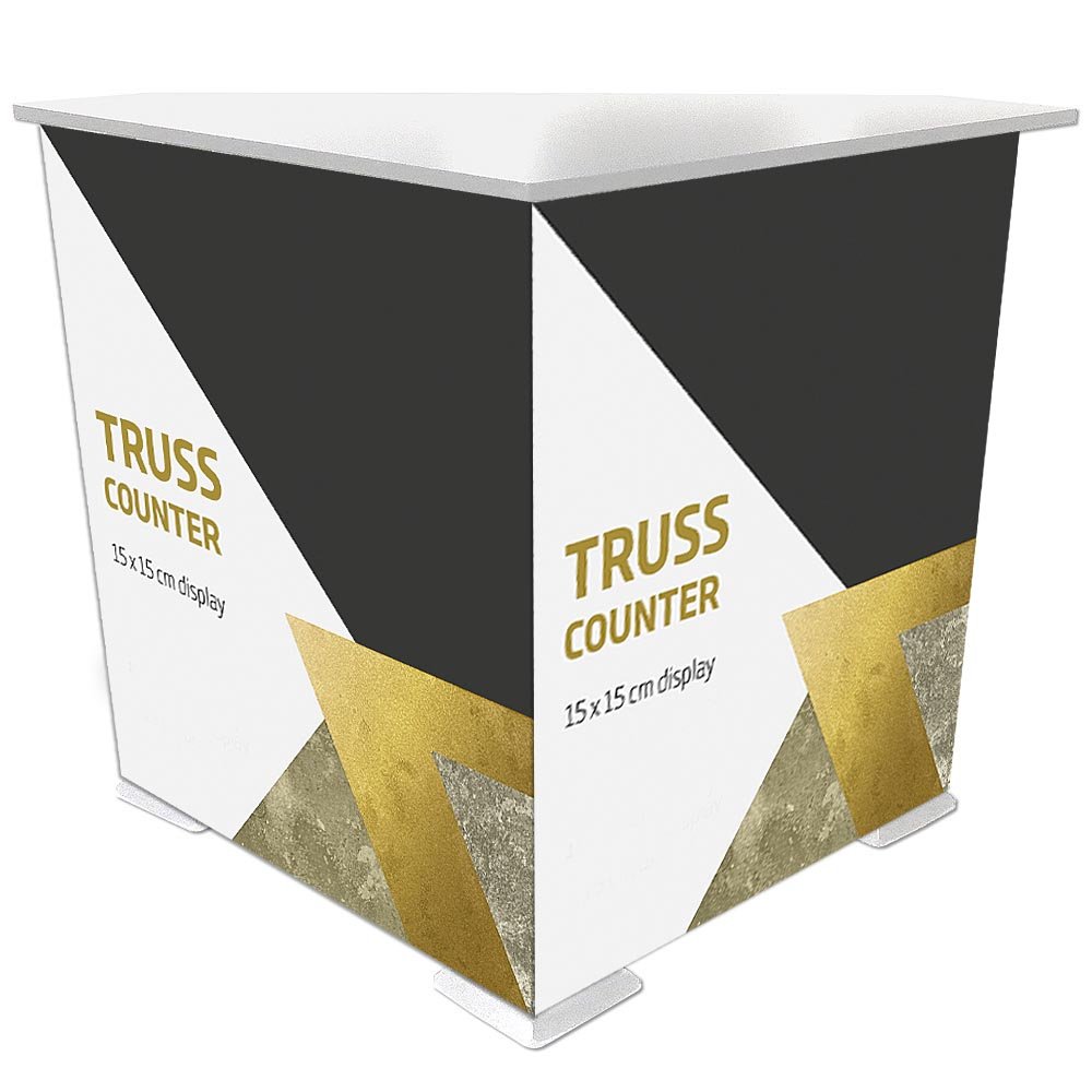 Crown Truss Counter Triangle, White | Displaylager.eu
