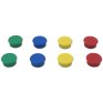Magneter til whiteboards og st&aring;ltavler, 8 stk. i forskellige farver