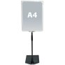 Flex Stander med hvid plastramme, A4