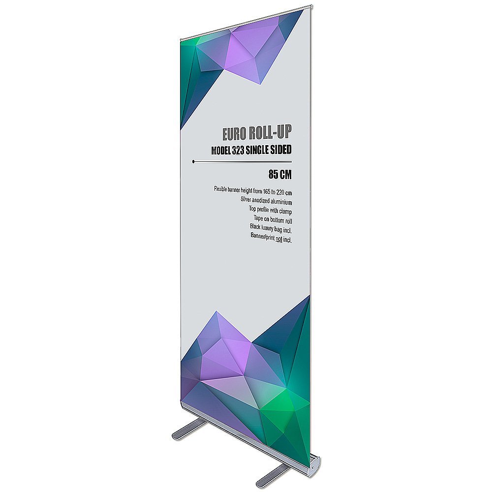 Roller Banner Euro Aluminium Cassette Single-Sided Banner with Bag, 85 ...