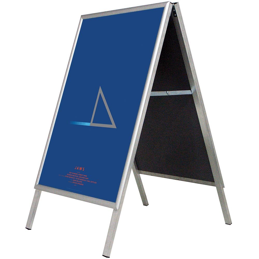 Alu-Line Budget Pavement Sign, silver, 50 x 70 cm | Danish Sign Export