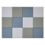 Akustikpaneler, Visual Wall Panels, Gr&aring; + Gr&oslash;n S&aelig;t, 12 stk. 30x30cm, 18mm tykkelse