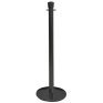 Svartlackerad St&aring; i St&aring;l till k&ouml;ledare/avsp&auml;rrningssystem, 91 cm h&ouml;g, tung fot &Oslash; 32 cm